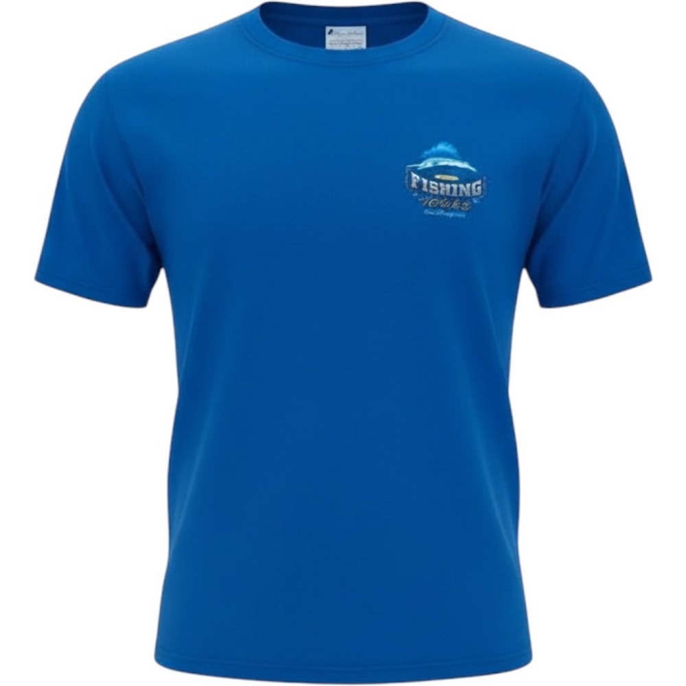 Vintage Mickey's Fishing Tours Walt Disney World Blue Graphic Tee Men's Large